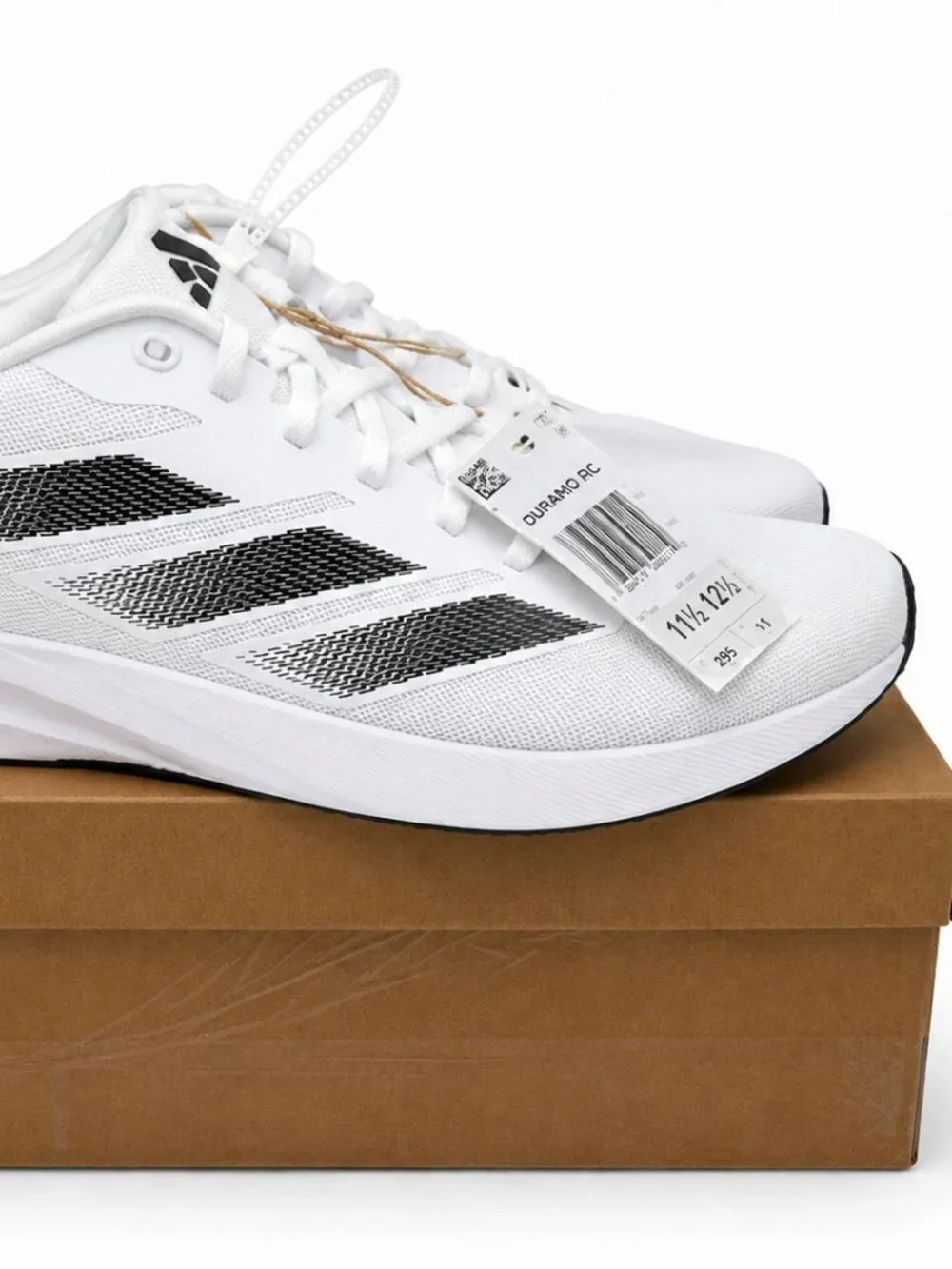 Adidas Duramo RC U White Black Men 11.5 Running Shoes Sneakers ID2703 New